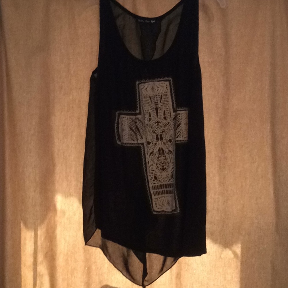 Black Tank with Cross